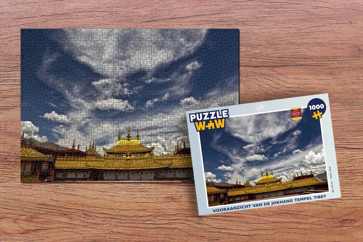 PuzzleWow Jokhang Tempel Tibet Legpuzzel 1000 Stuks - Multicolor