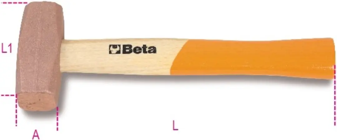Beta Koperen Hamers Houten Steel 400g