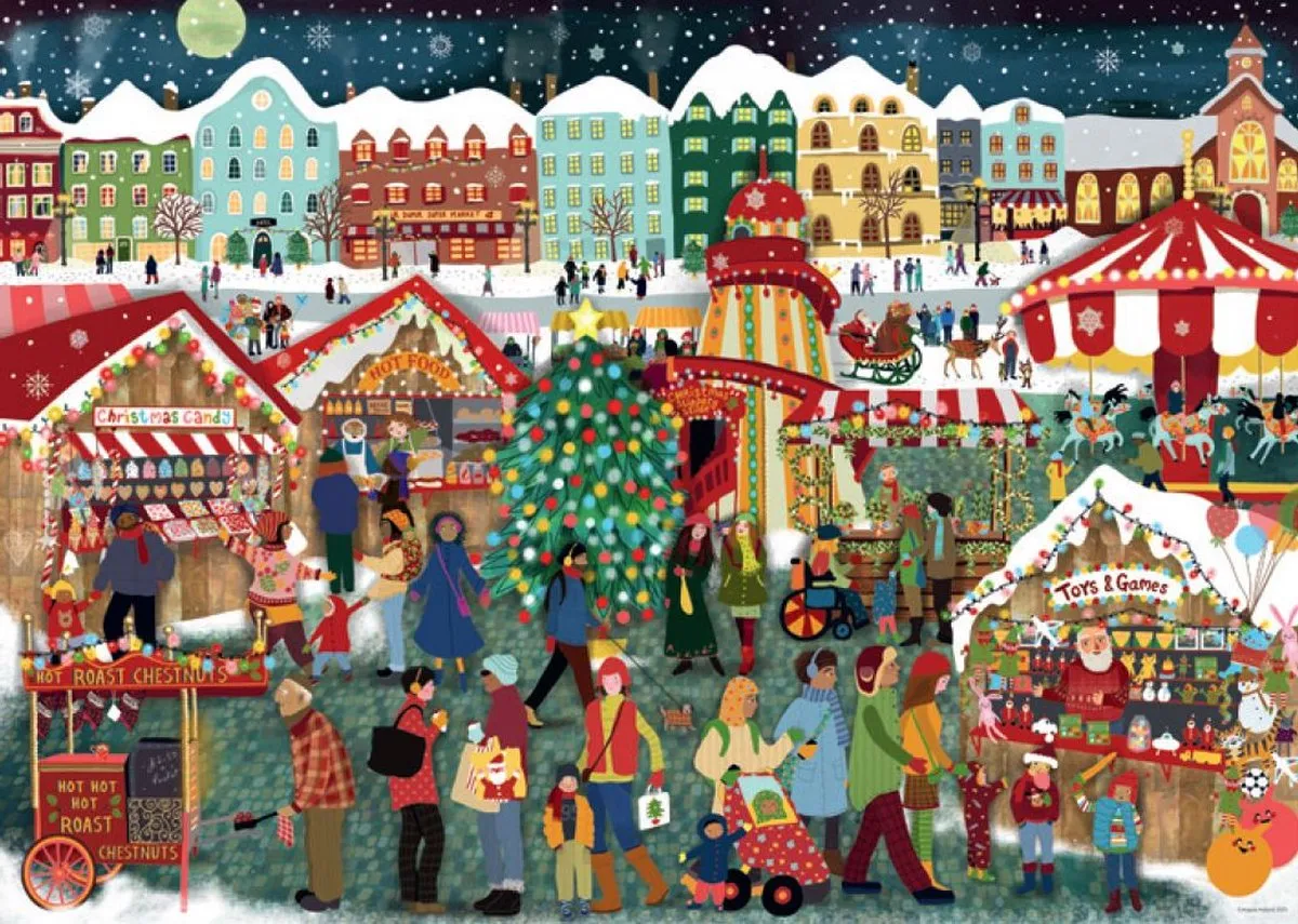 Ravensburger Kerstmarkt Legpuzzel 1000 Stuks - Multicolor