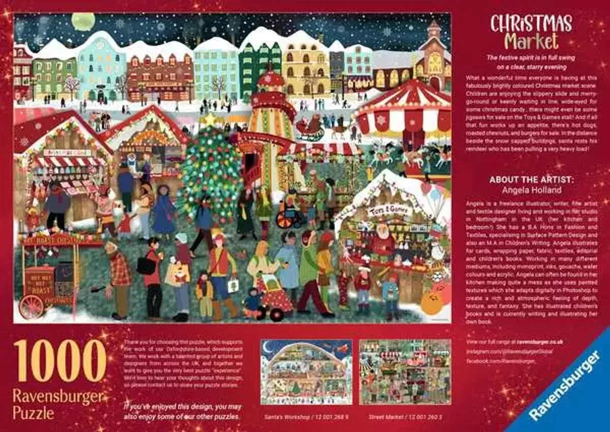 Ravensburger Kerstmarkt Legpuzzel 1000 Stuks - Multicolor