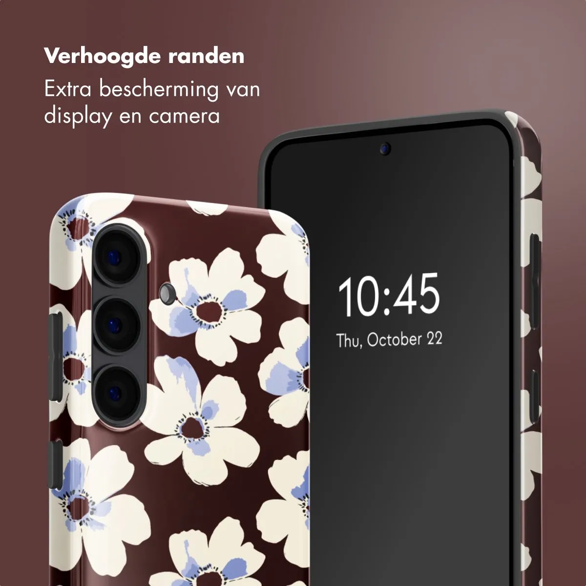 Selencia Hoesje Samsung Galaxy S24 Choco Flower Pop