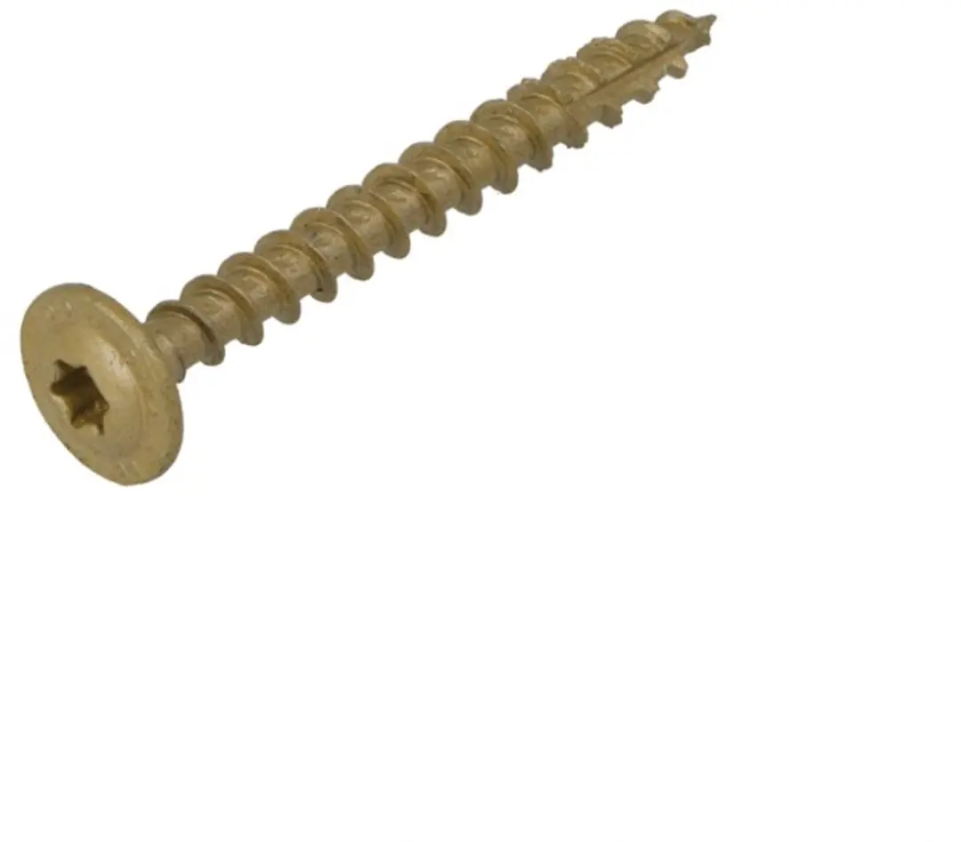 Dynaplus Torx 40 Tellerkop schroeven 8x60mm AR-Bronze - 100 stuks - afbeelding 3 van 5