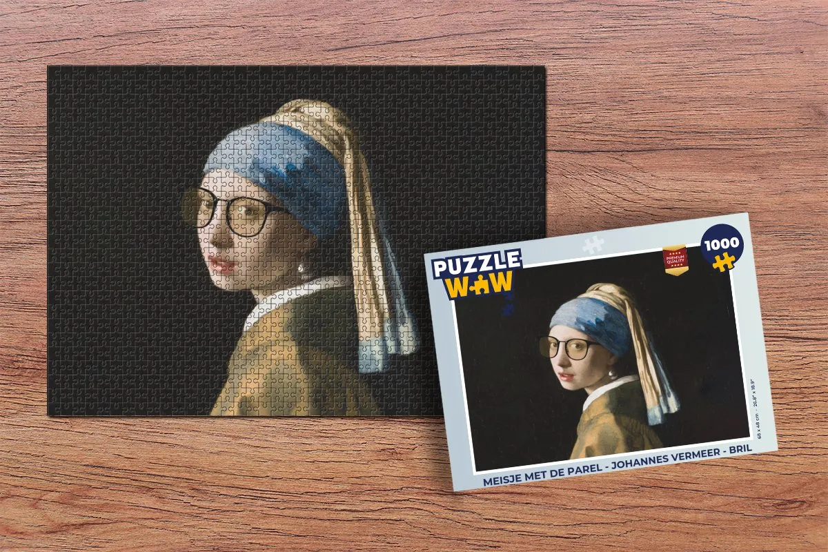 PuzzleWow Meisje met de Parel Legpuzzel 1000 Stuks - Multicolor