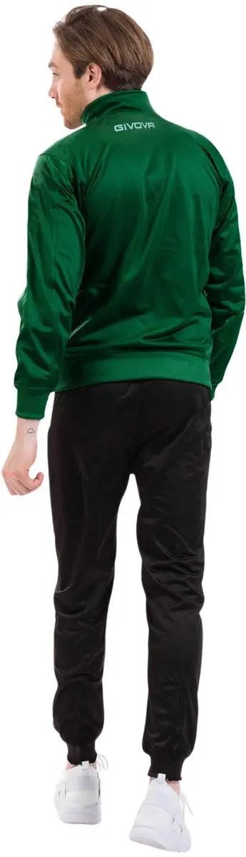 Givova Tuta Visa Triacetato Trainingspak - XS - Groen-Zwart - afbeelding 3 van 4