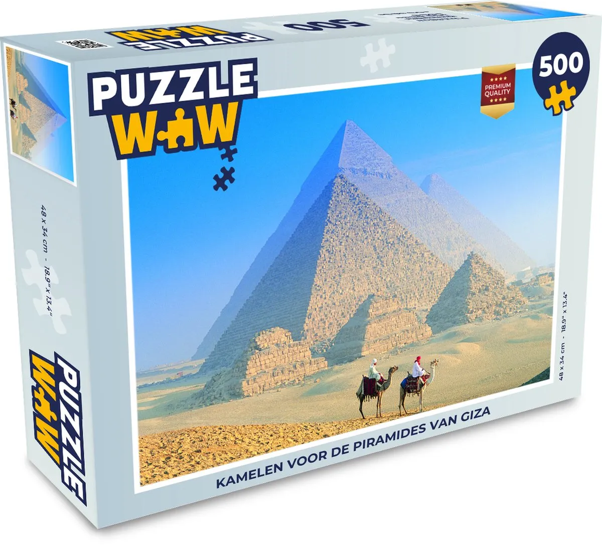PuzzleWow Legpuzzel Kamelen voor de piramides van Giza 500 Stuks