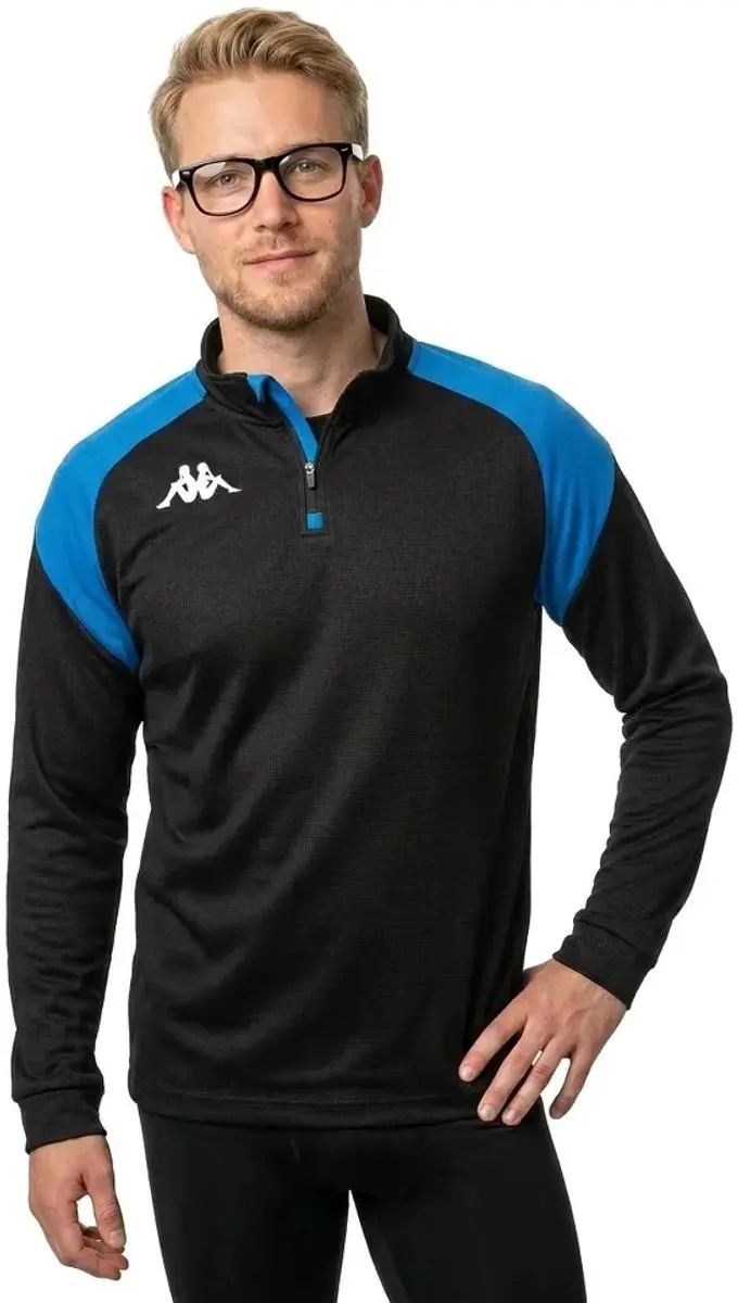 Kappa Lovato Sweatshirt Met Halve Rits Zwart 4XL Man