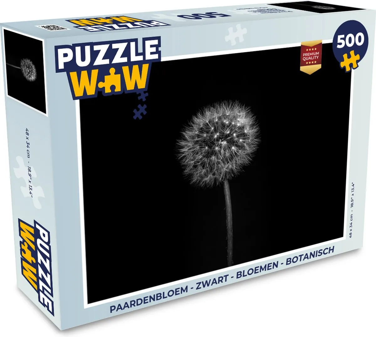 PuzzleWow Paardenbloem Legpuzzel 500 Stuks - Multicolor