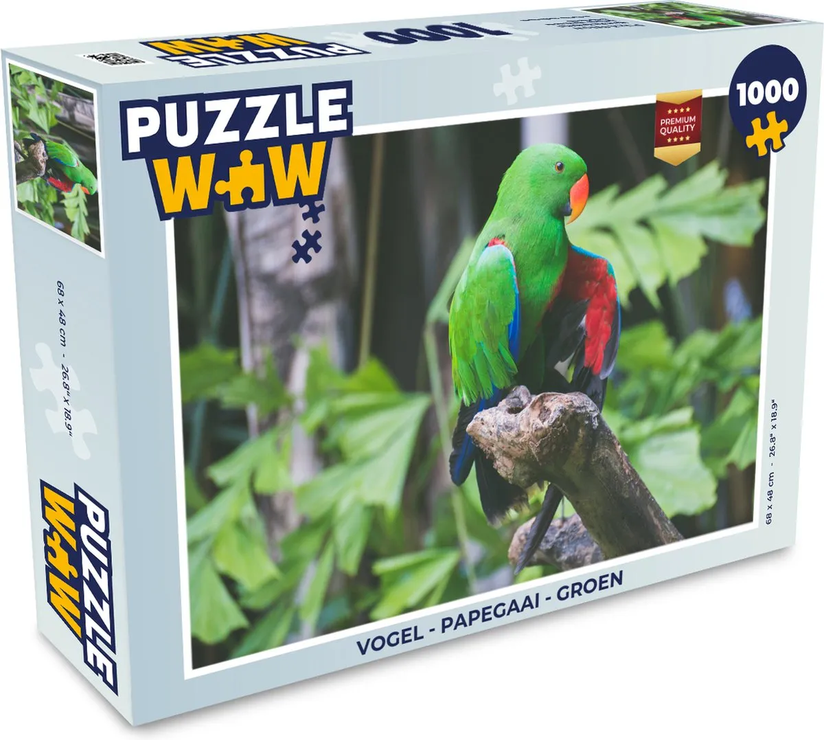PuzzleWow Vogel Papegaai Legpuzzel 1000 Stuks