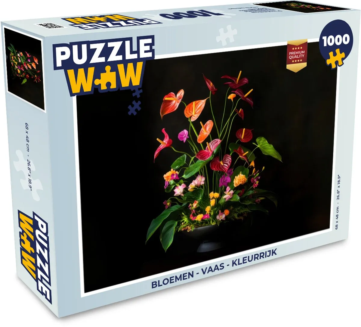 PuzzleWow Bloemen Vaas Legpuzzel 1000 Stuks