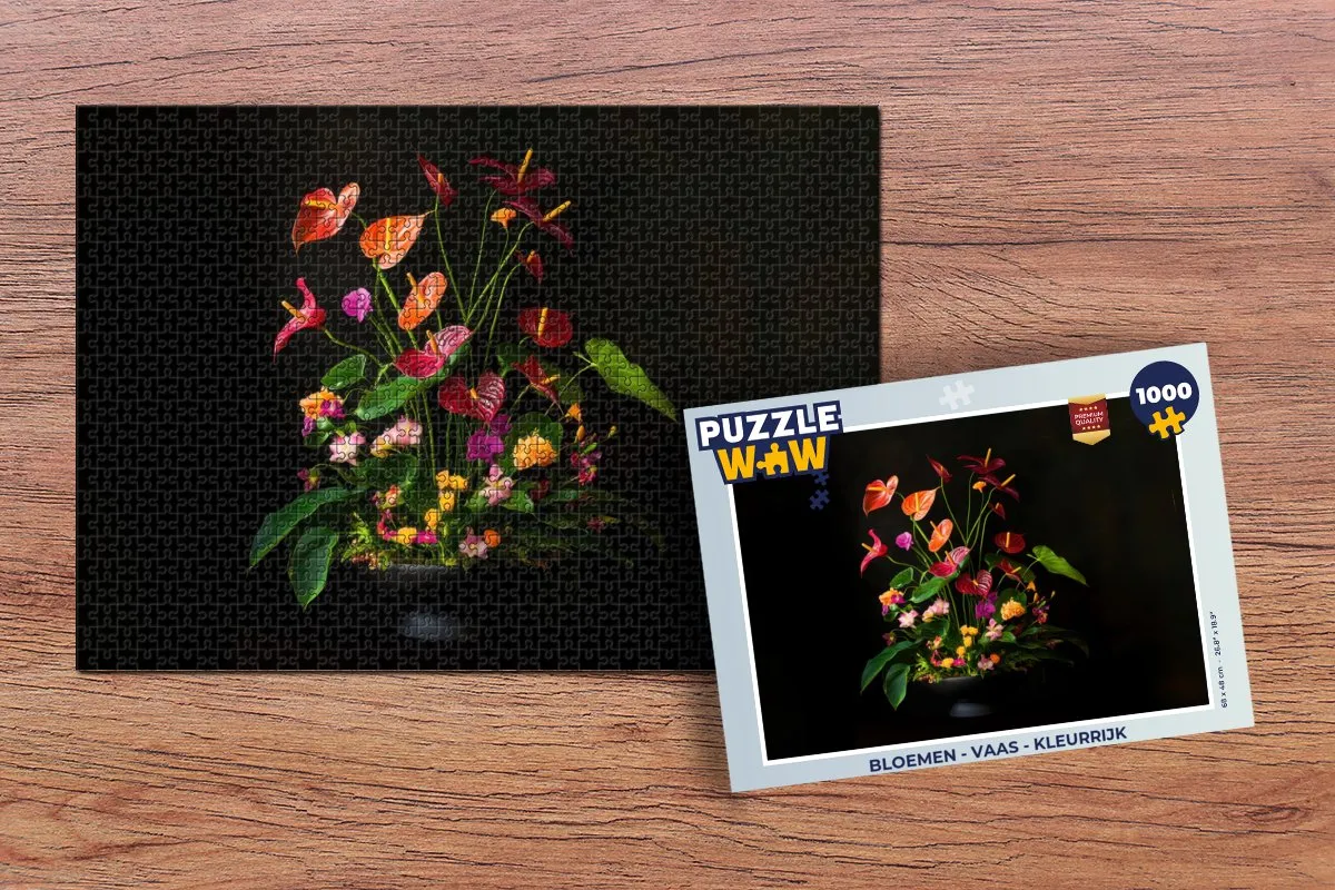 PuzzleWow Bloemen Vaas Legpuzzel 1000 Stuks - Boeket