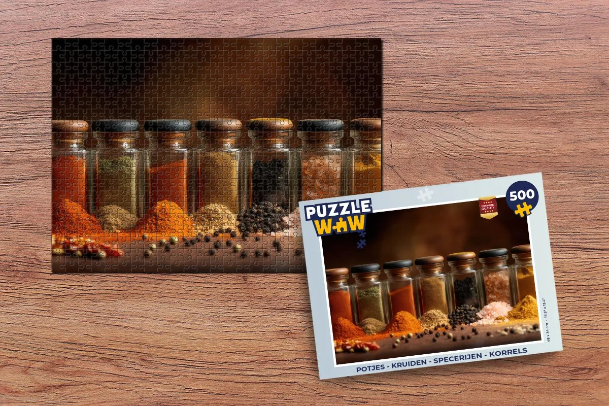 PuzzleWow Puzzel 500 Stuks - Kruiden & Specerijen