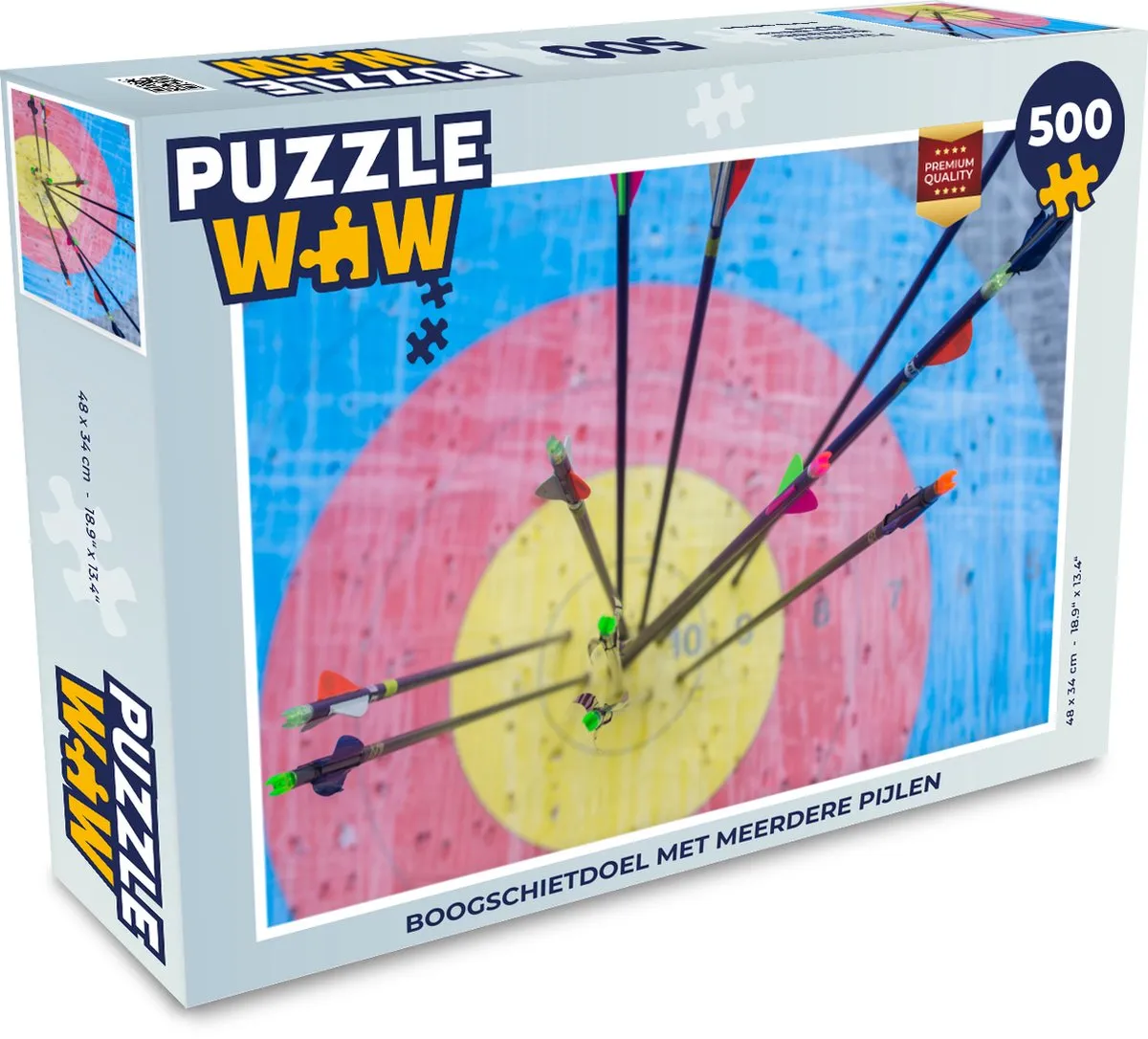 PuzzleWow Boogschietdoel Legpuzzel 500 Stuks - Multicolor