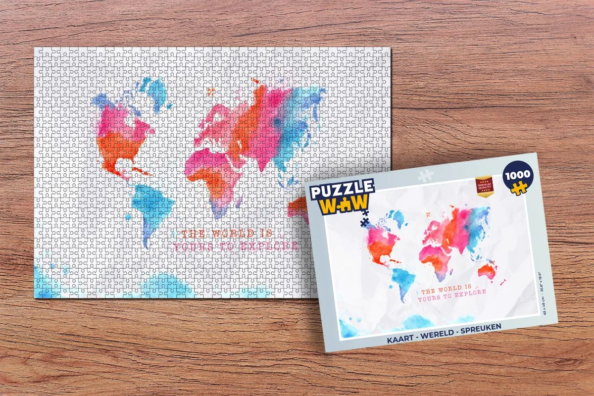 PuzzleWow Wereld Spreuken Legpuzzel 1000 Stuks - Multicolor