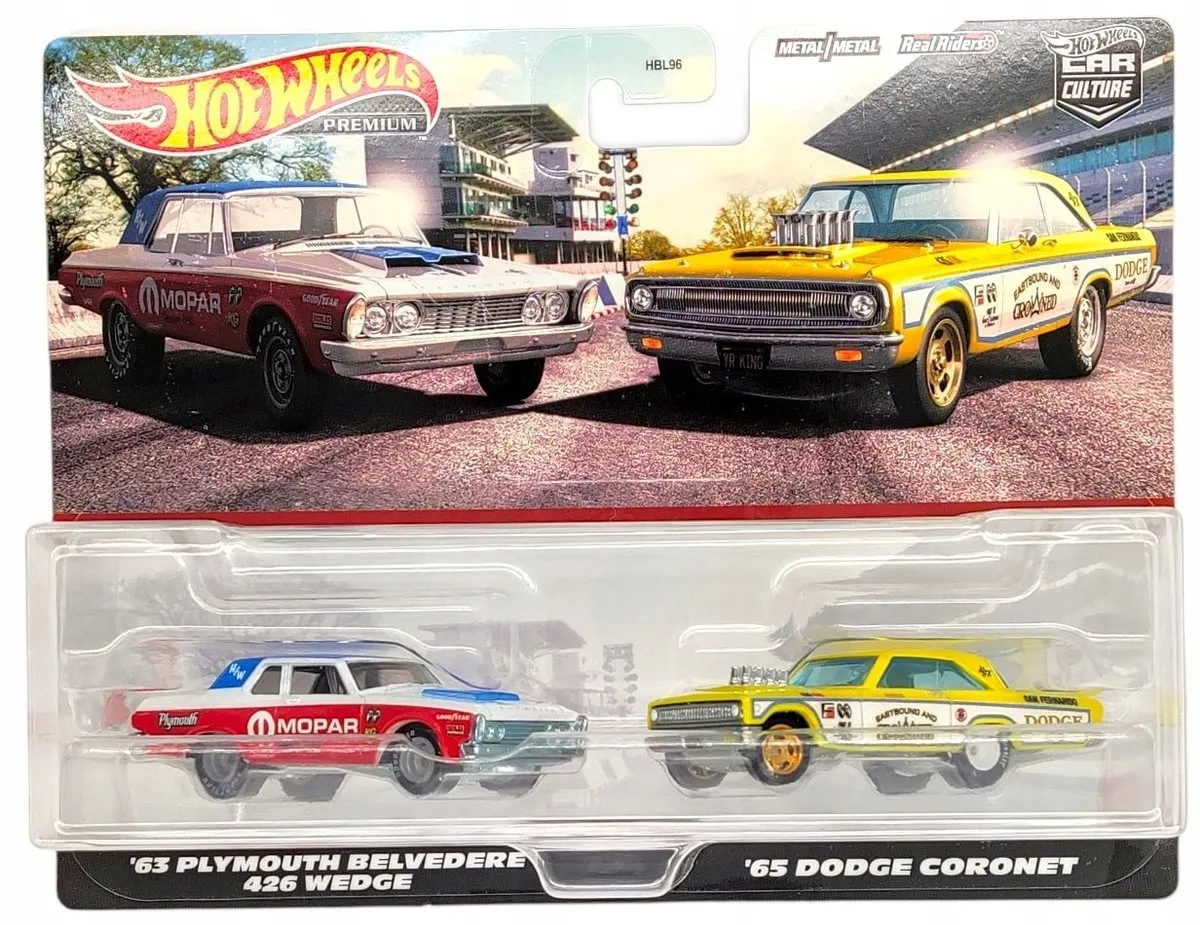 Hot Wheels Premiumset '63 Plymouth Belvedere & '65 Dodge HBL96
