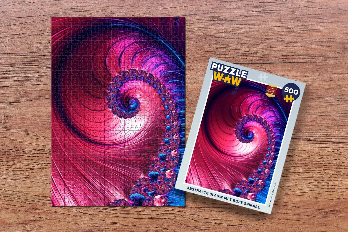 PuzzleWow Spiraal Abstract Legpuzzel 500 Stuks - Multicolor