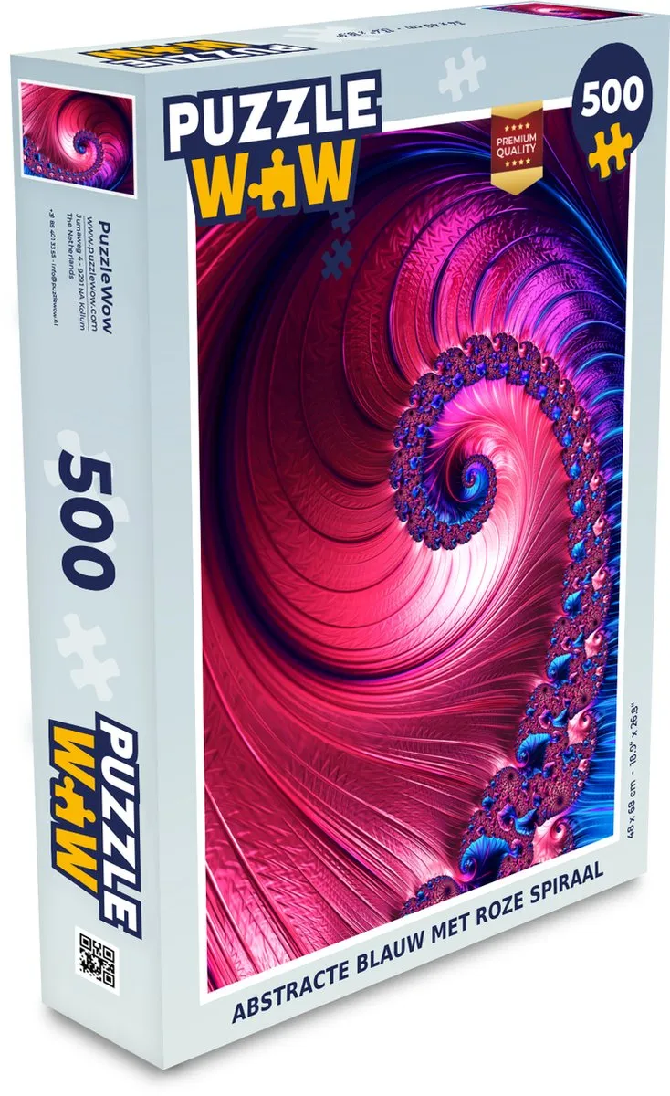 PuzzleWow Spiraal Abstract Legpuzzel 500 Stuks
