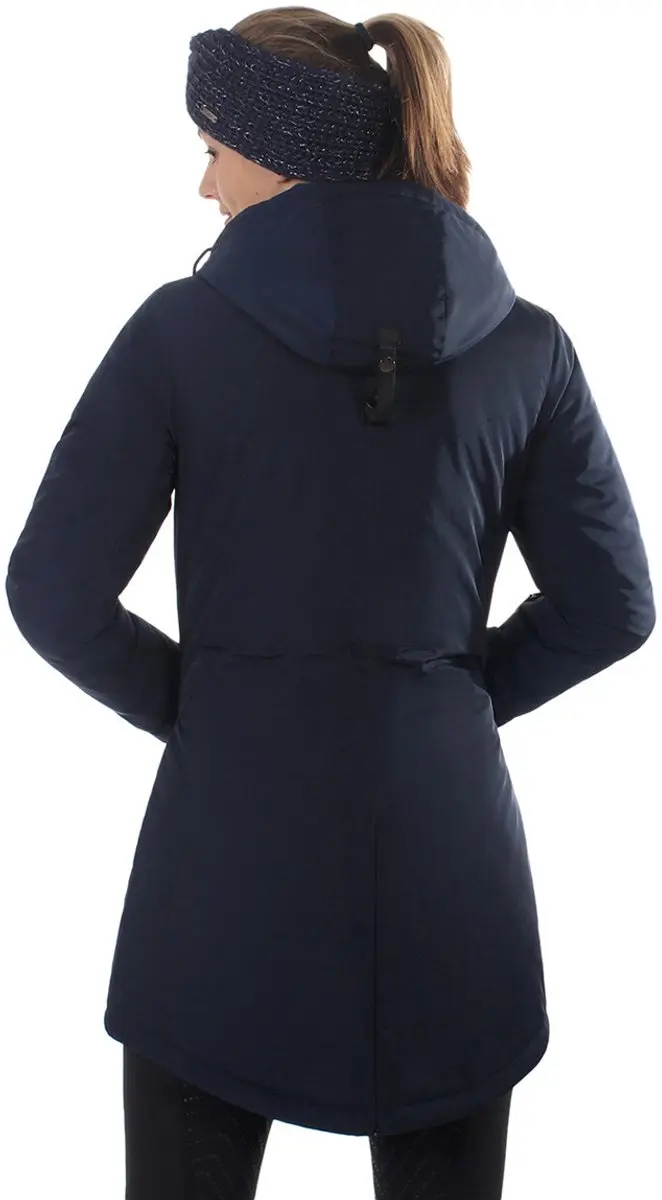 QHP Linde Lange Winterjas - 34 - Donkerblauw - afbeelding 4 van 6