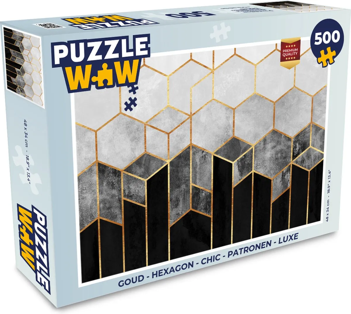 PuzzleWow Hexagon Legpuzzel 500 Stuks