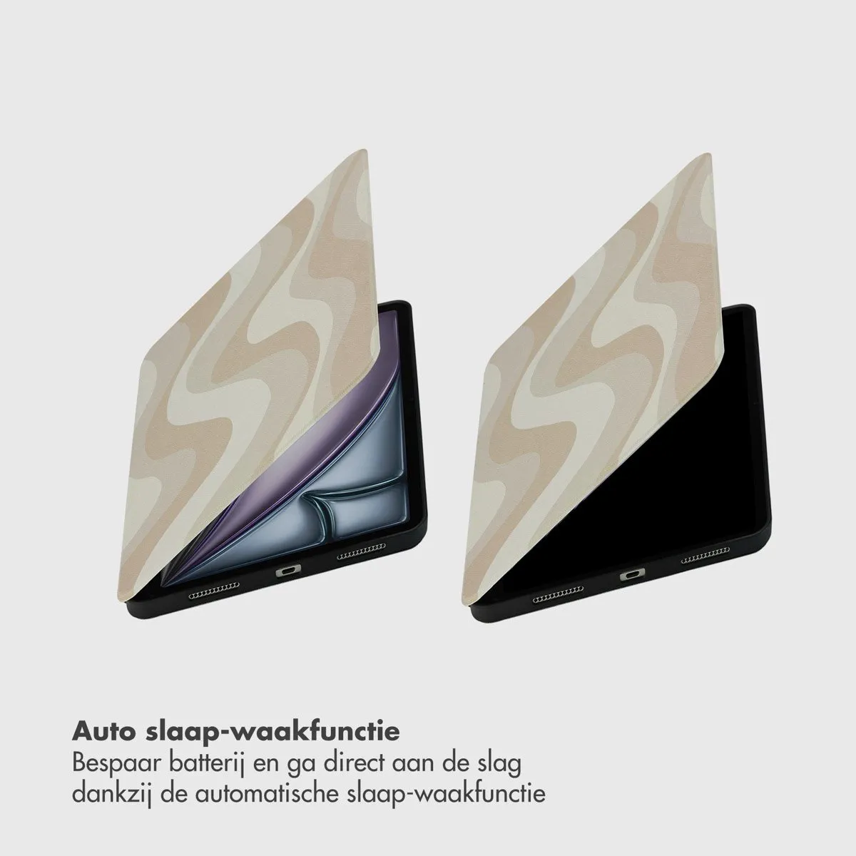 Selencia SH00084158 Tablethoes - Apple iPad Air 11" - Desert Waves Beige