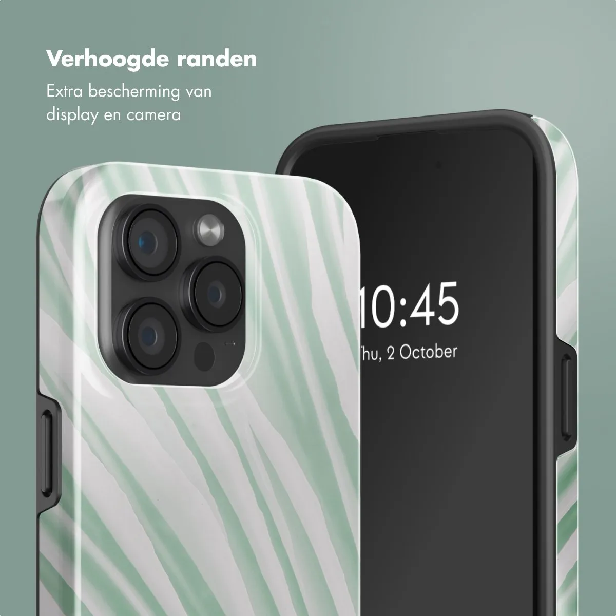 Selencia Hoesje iPhone 15 Pro Nature Grayed Jade - MagSafe