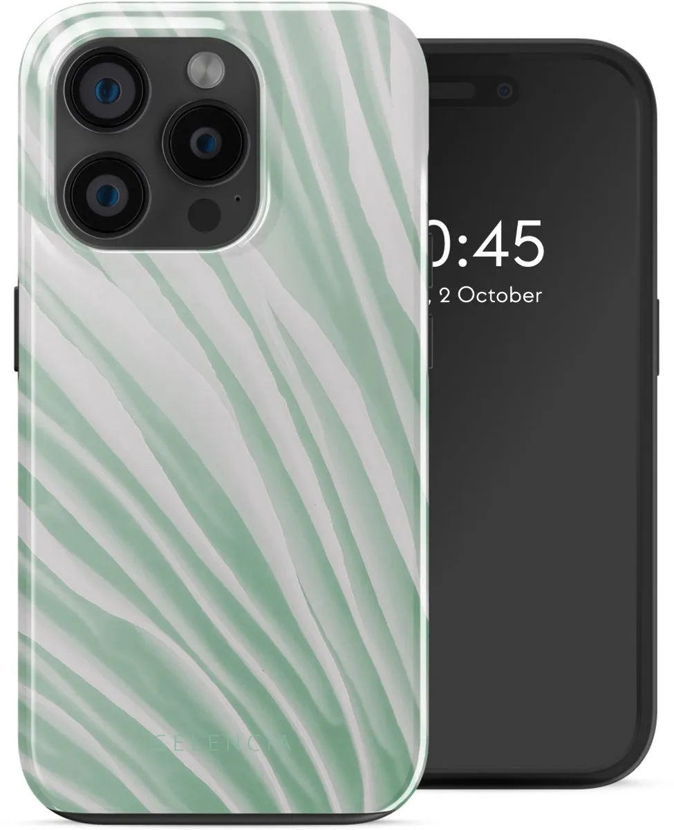 Selencia Hoesje iPhone 15 Pro Nature Grayed Jade - MagSafe