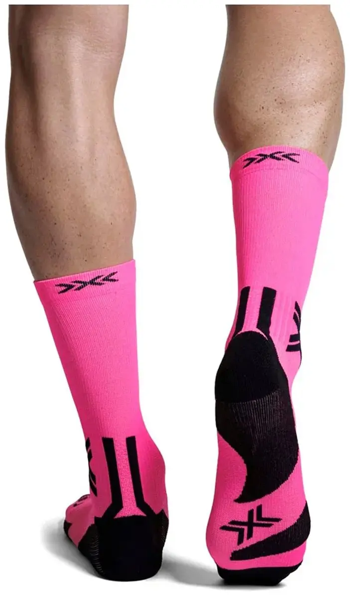 X-Bionic Run Discover Crew Hardloopsokken - Fluoroze/X Zwart 42-44 - afbeelding 2 van 6