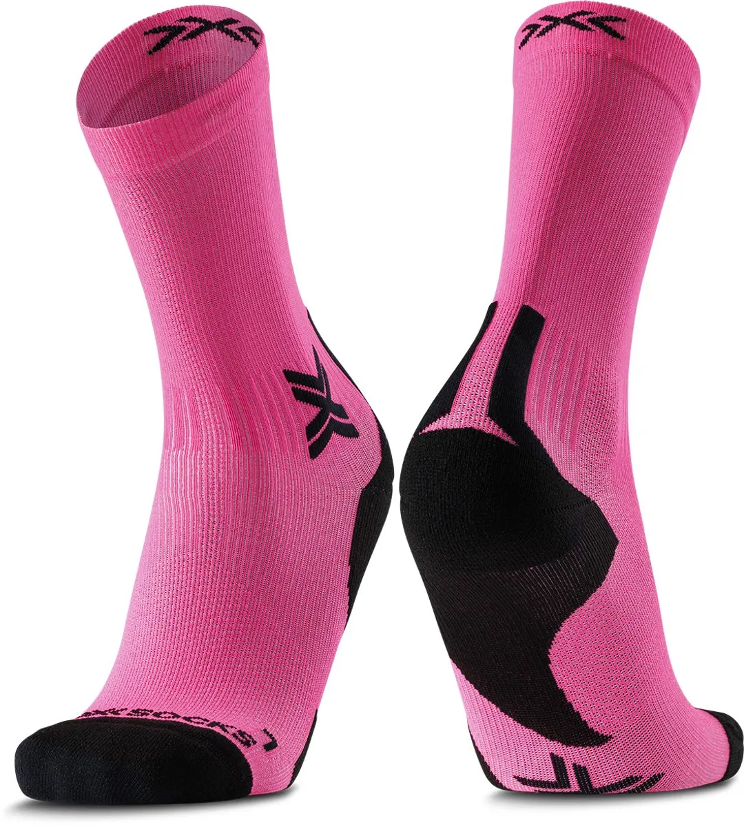 X-Bionic Run Discover Crew Hardloopsokken - Fluoroze/X Zwart 42-44 - afbeelding 4 van 6