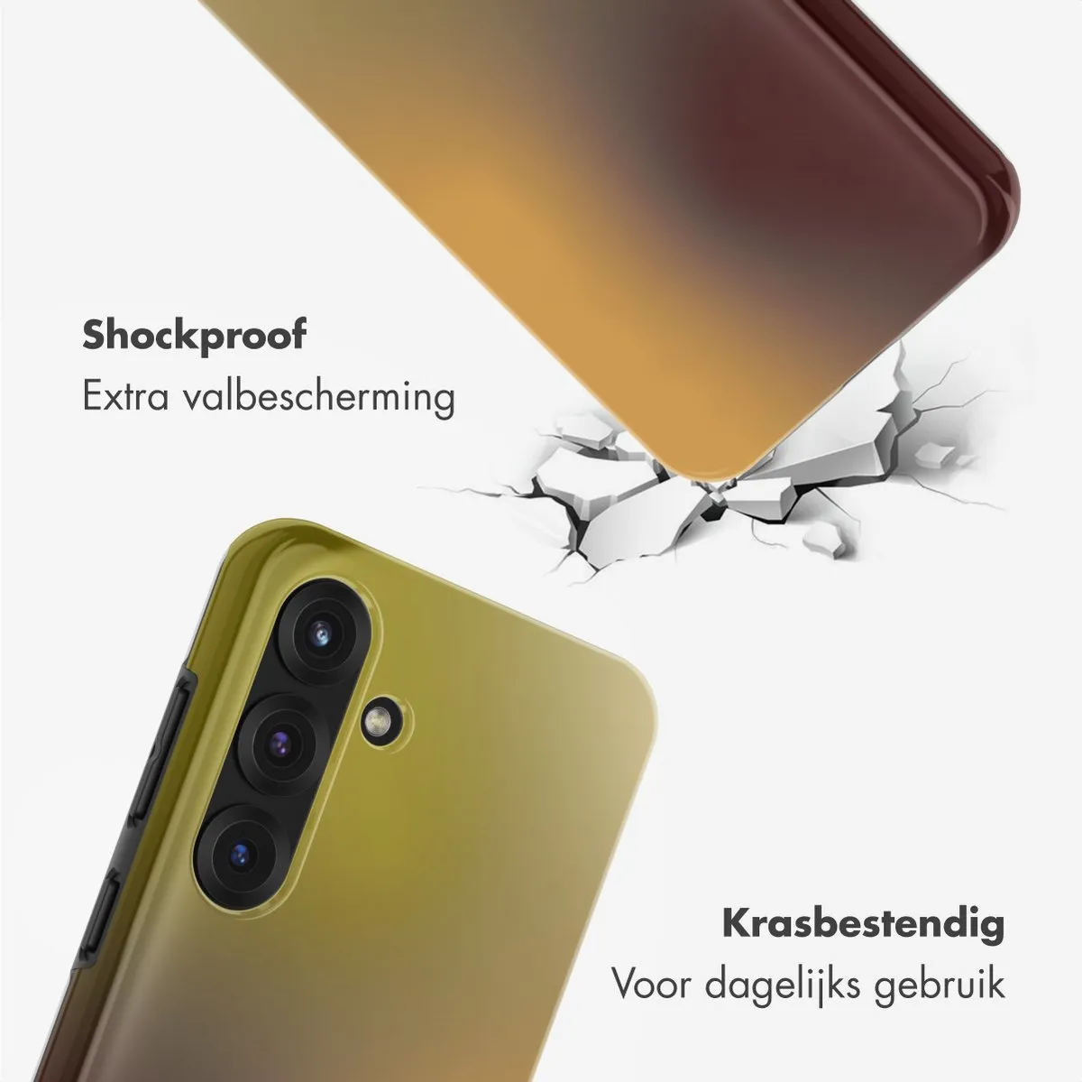 Selencia Hoesje Samsung Galaxy S25 Gradient Olive Dust - MagSafe