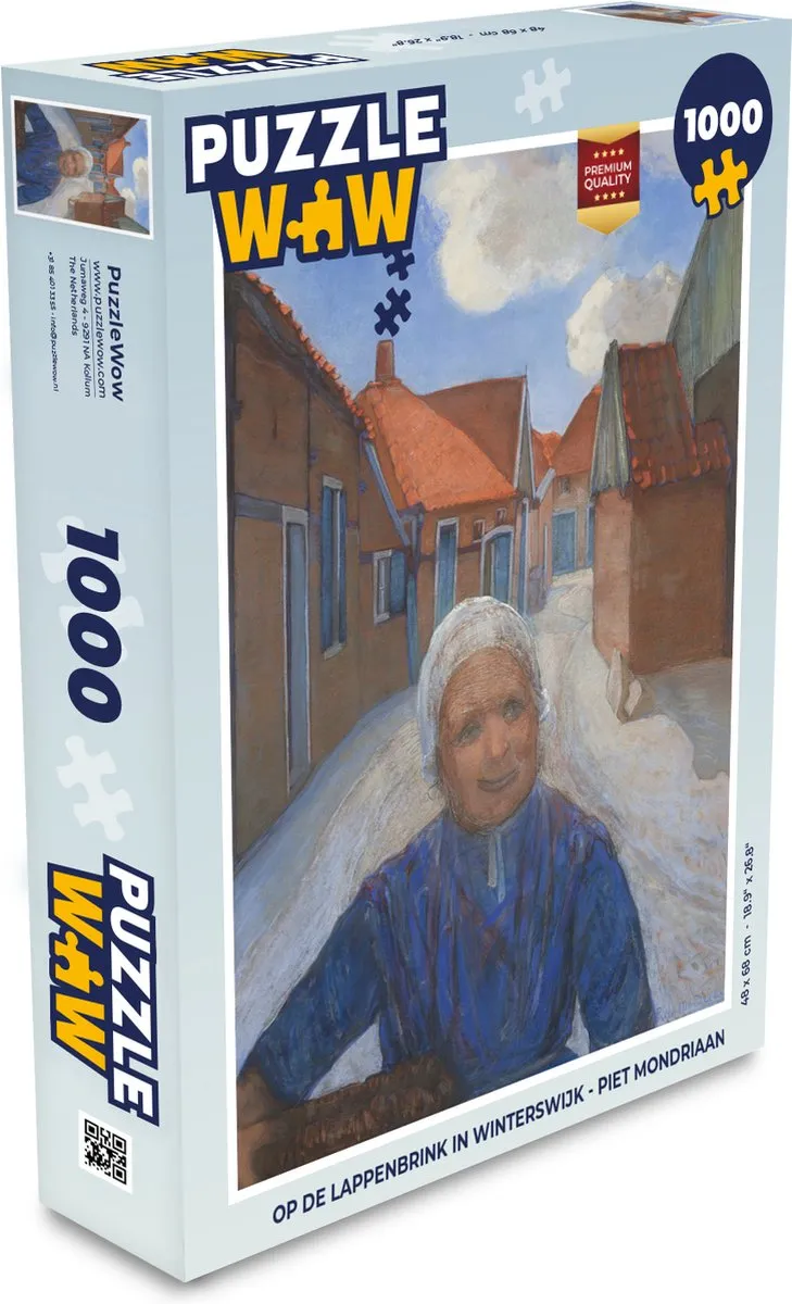 PuzzleWow Piet Mondriaan Legpuzzel 1000 Stuks