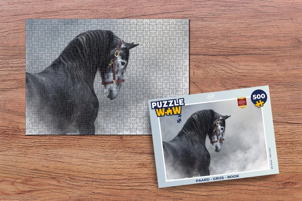 PuzzleWow Paard Legpuzzel 500 Stuks - Multicolor