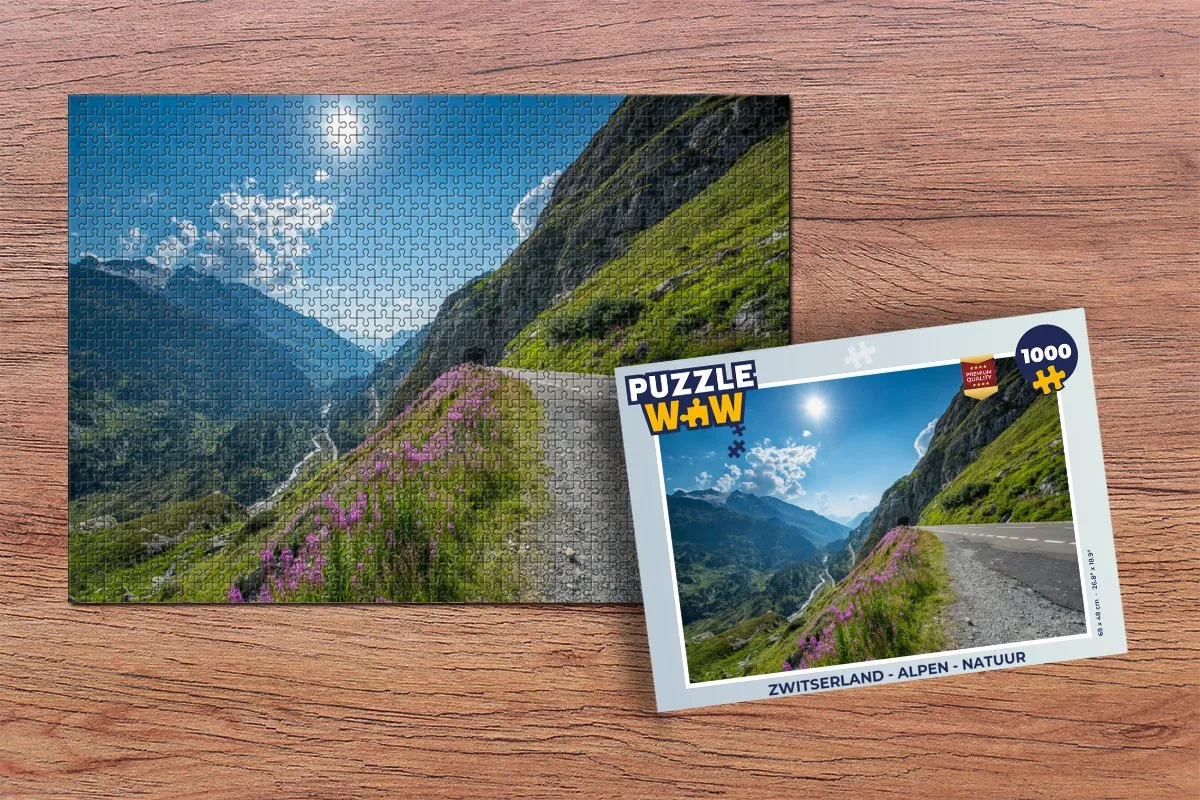 PuzzleWow Alpen Natuur Legpuzzel 1000 Stuks - Multicolor