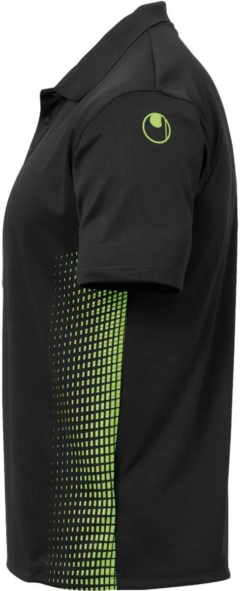 Uhlsport Score Polo Shirt Kind - Maat 140 - Zwart-Fluo Groen
