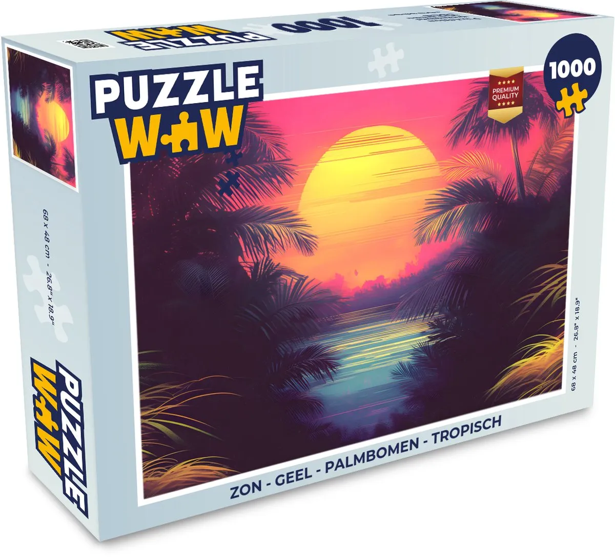 PuzzleWow Tropische Palmbomen Legpuzzel 1000 Stuks
