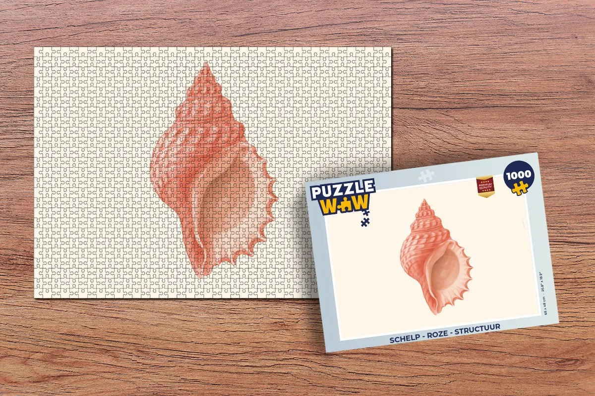 PuzzleWow Legpuzzel Schelp Roze 1000 Stuks