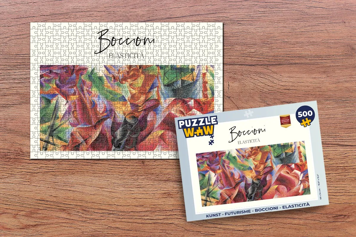 PuzzleWow Futurisme Boccioni Elasticità Legpuzzel 500 Stuks - Multicolor