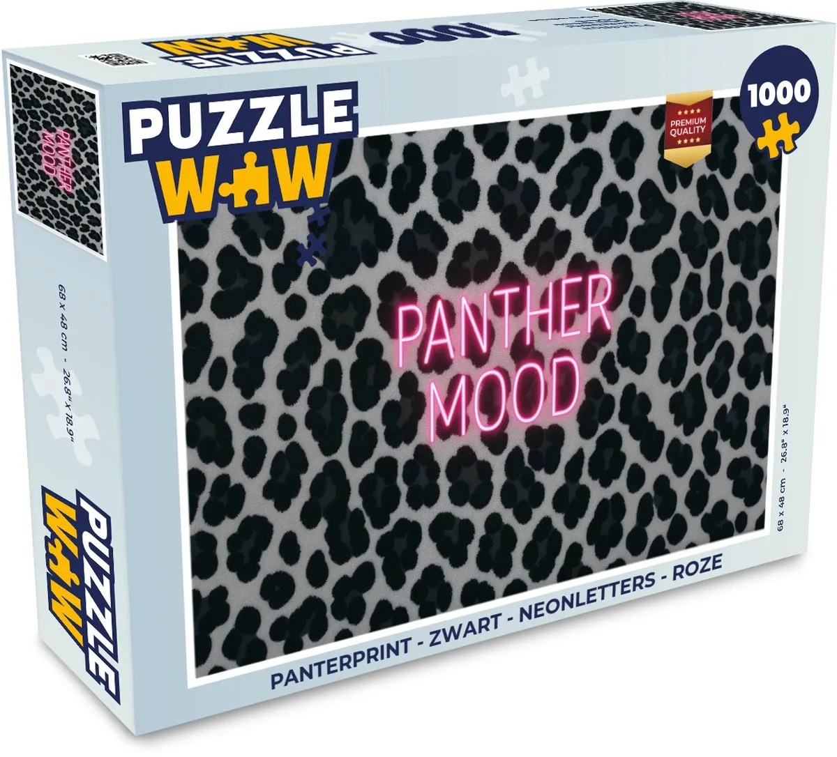 PuzzleWow Panterprint Legpuzzel 1000 Stuks