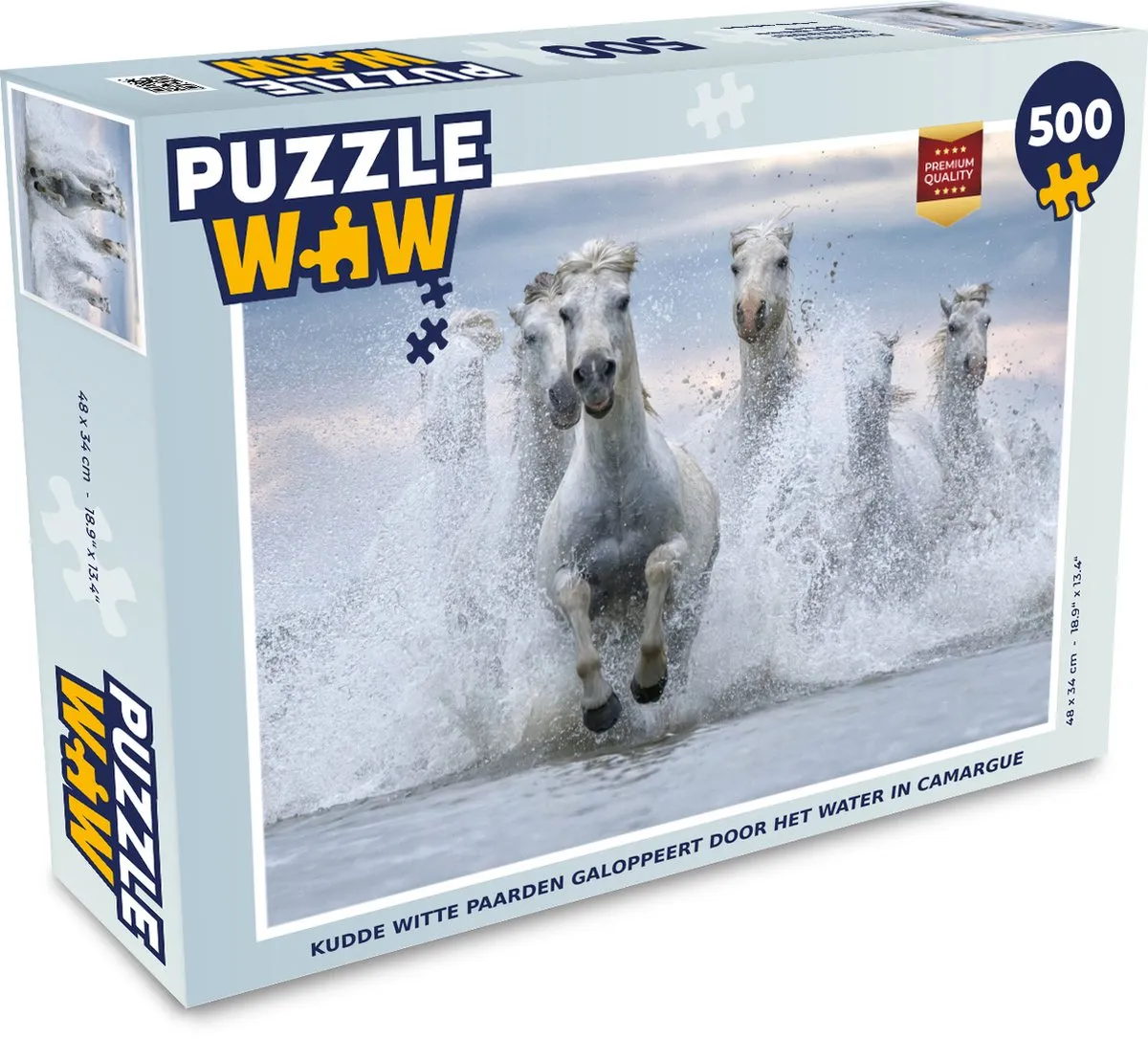 PuzzleWow Legpuzzel Camargue Paarden 500 Stuks