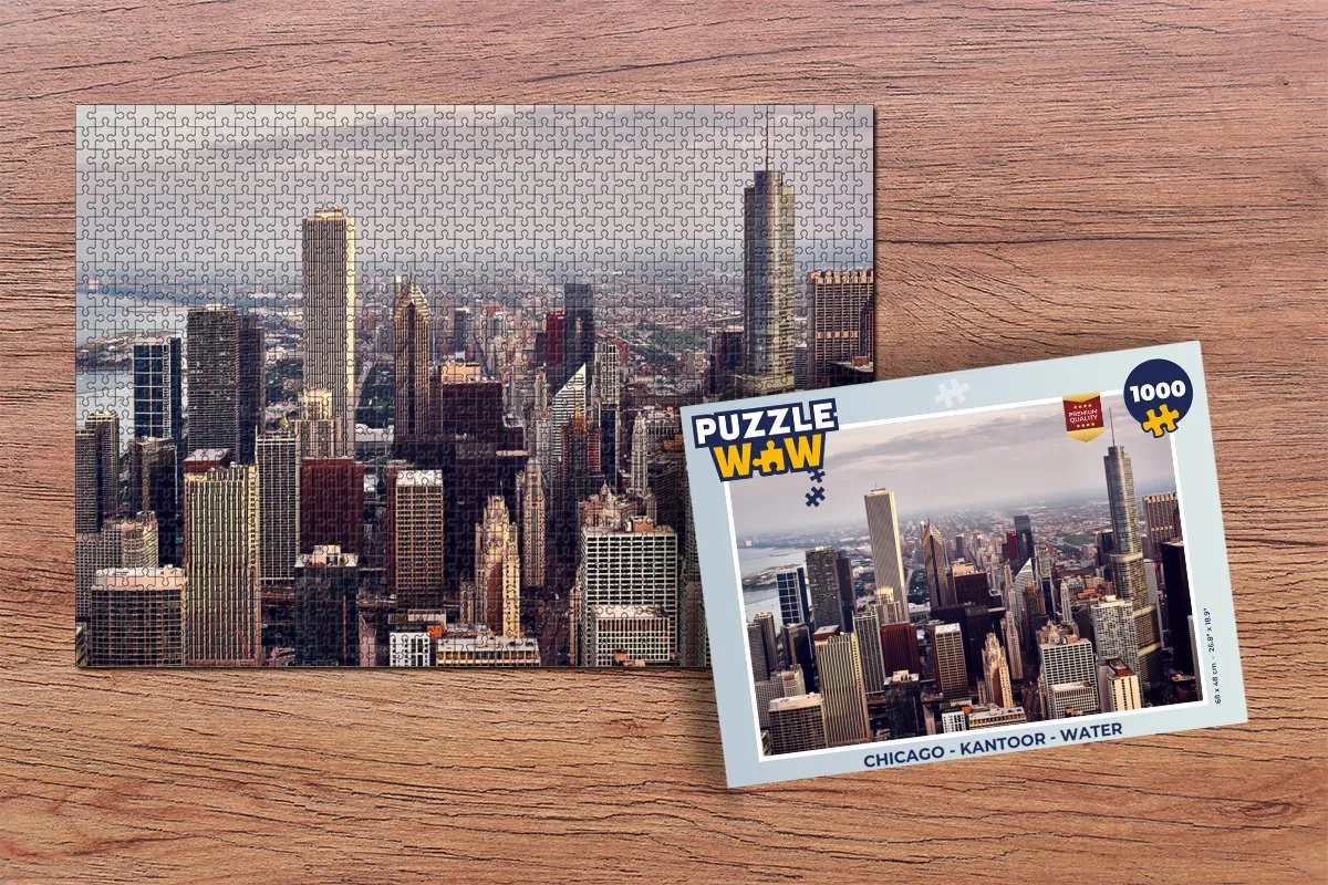 PuzzleWow Chicago Legpuzzel 1000 Stuks - Multicolor