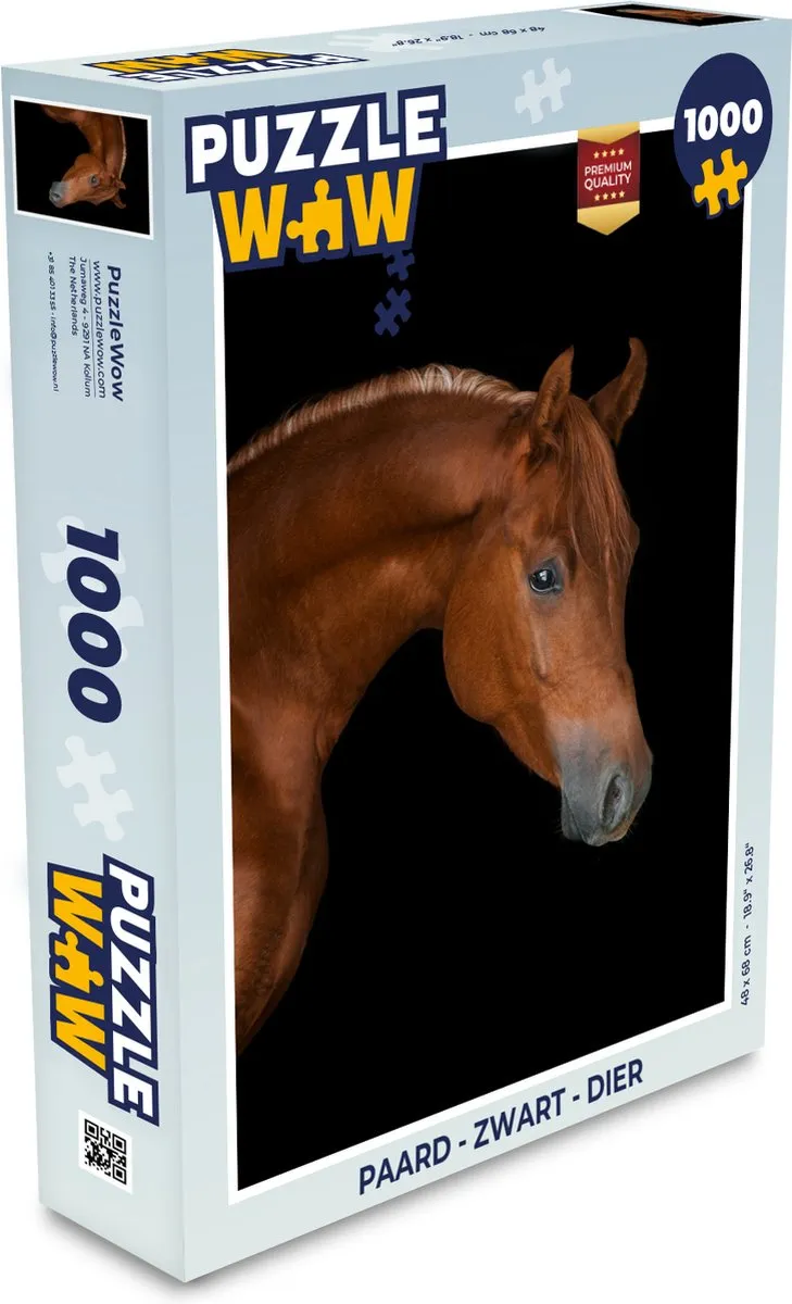 PuzzleWow Paard Legpuzzel 1000 Stuks - Multicolor