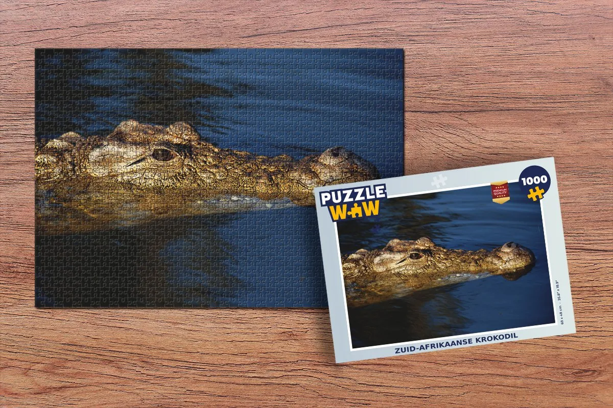 PuzzleWow Krokodil Puzzel 1000 Stuks - Multicolor
