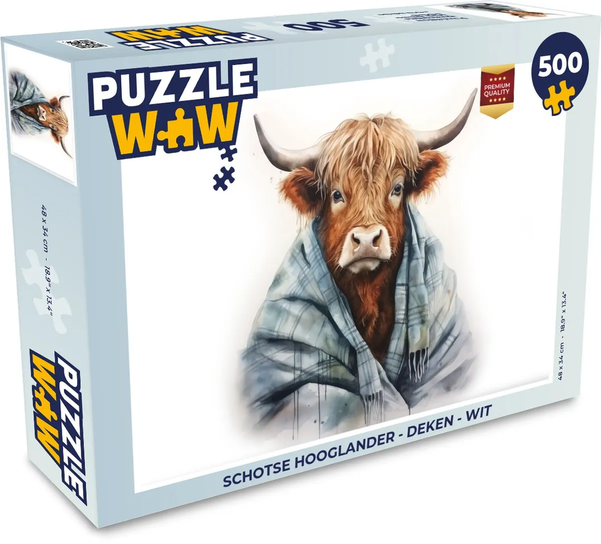 PuzzleWow Schotse Hooglander Deken 500 Stuks