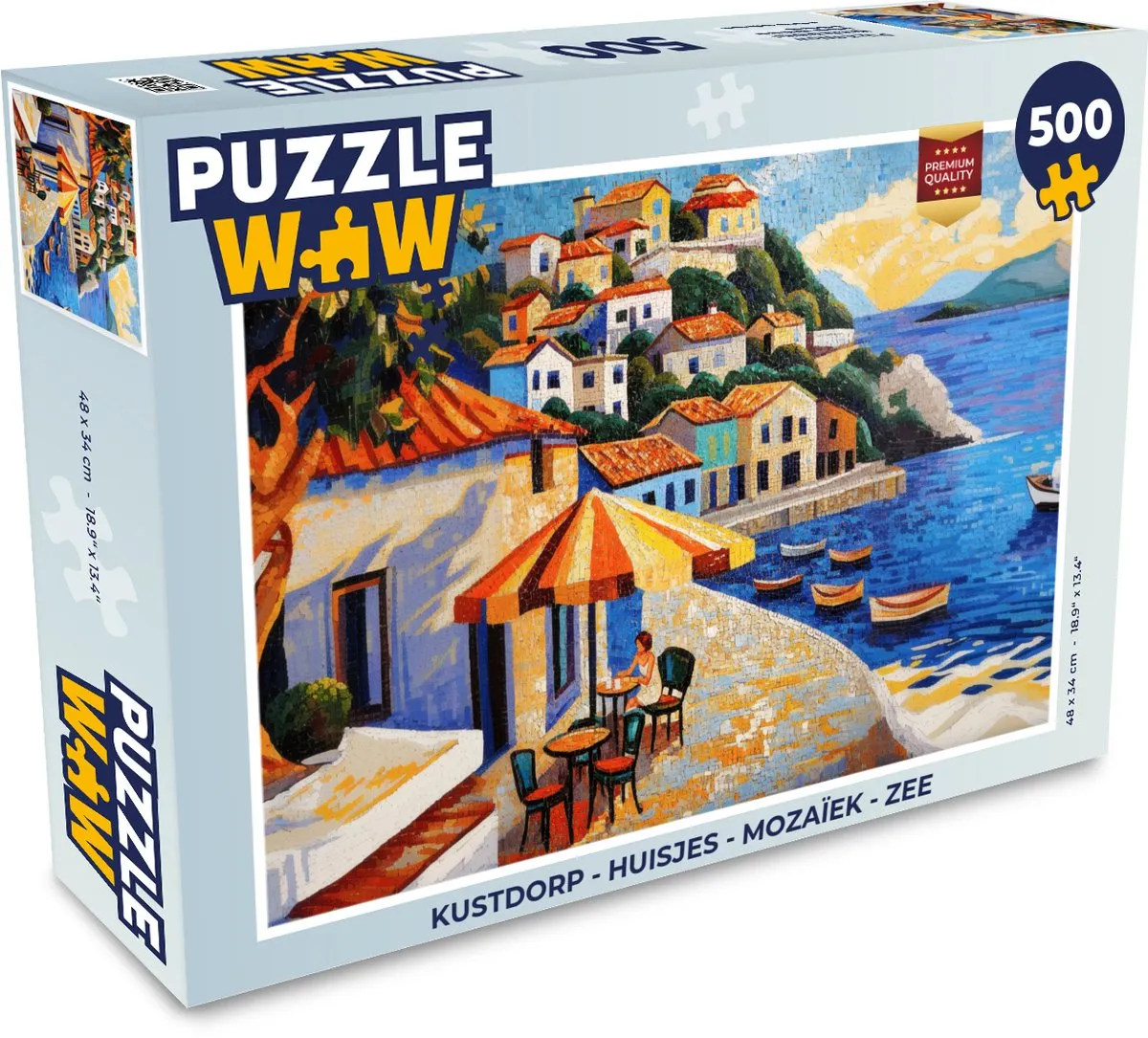 PuzzleWow Kustdorp Mozaïek Legpuzzel 500 Stuks