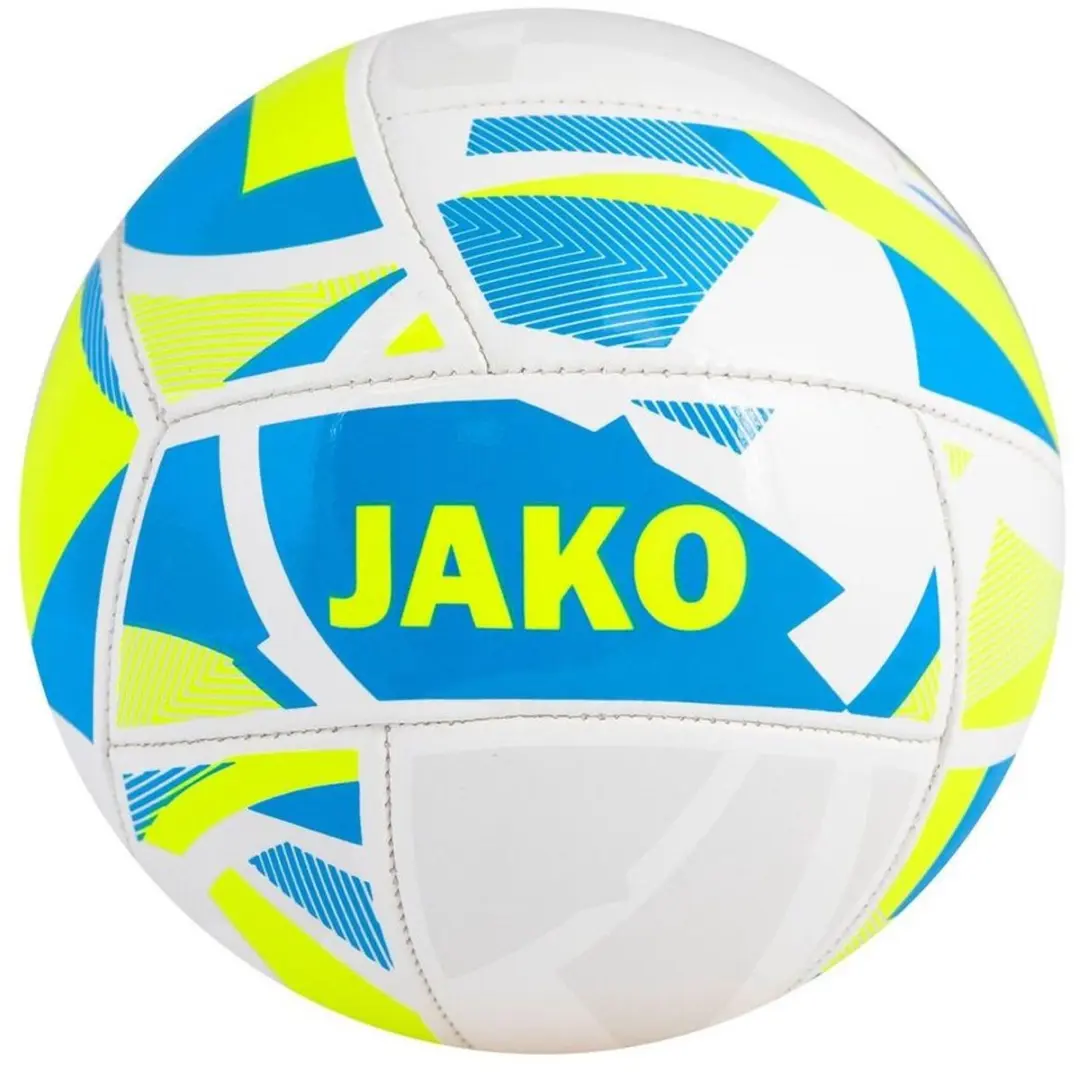 JAKO Iconic Minibal Maat 1 - Wit/Blauw/Fluogeel