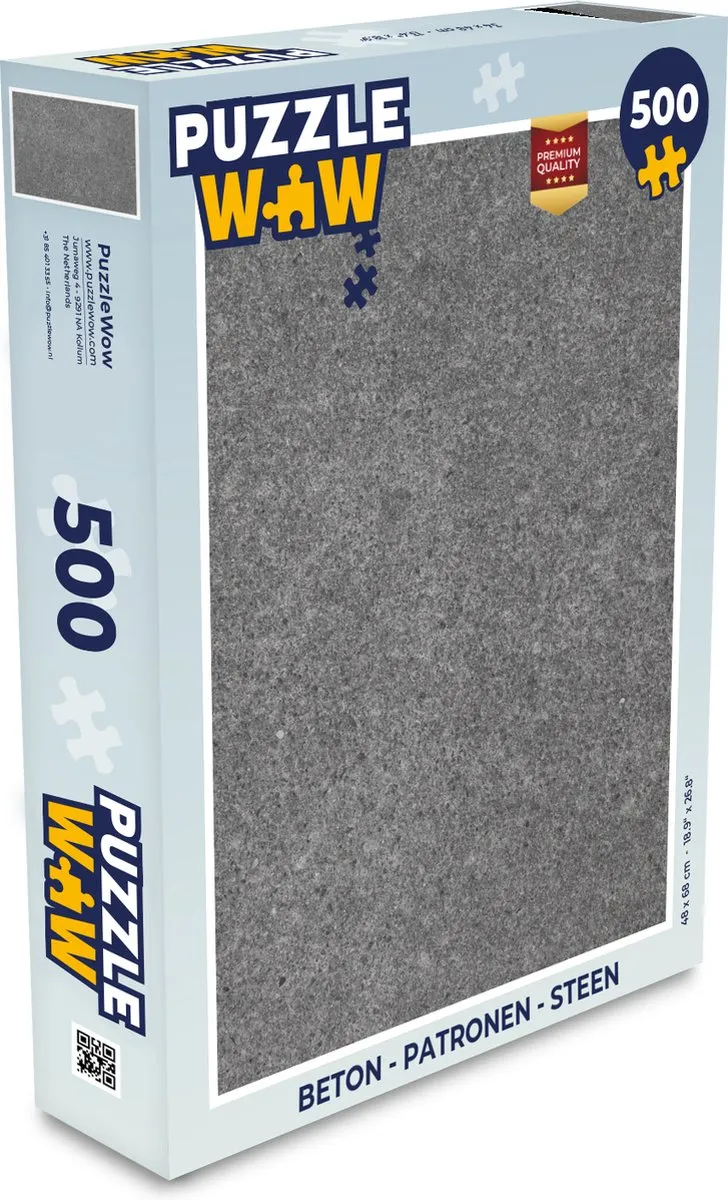 PuzzleWow Beton Patronen Legpuzzel 500 Stuks - Multicolor