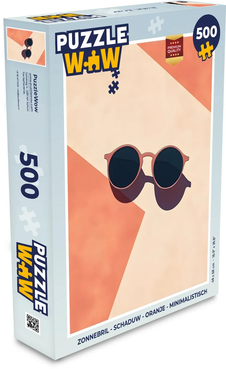 PuzzleWow Zonnebril Puzzel 500 Stuks