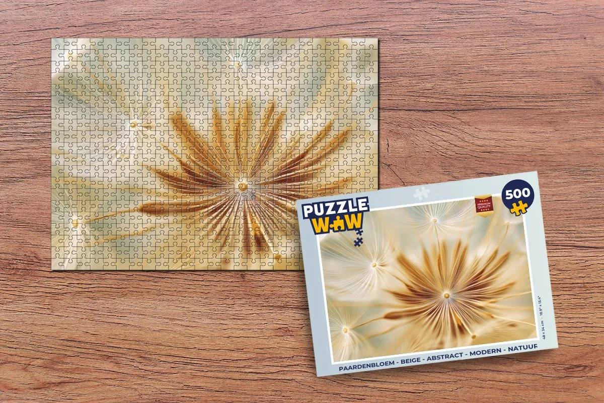 PuzzleWow Paardenbloem Legpuzzel 500 Stuks - Abstract