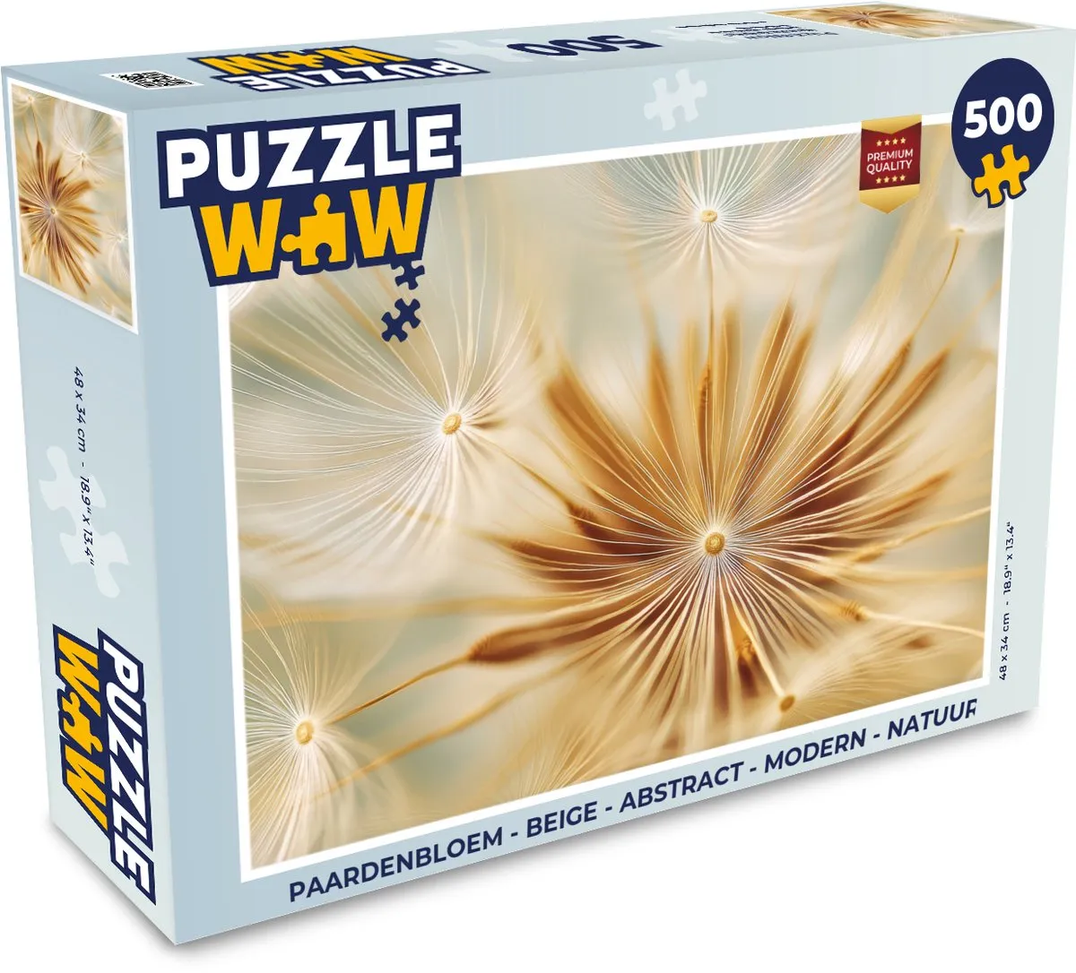 PuzzleWow Paardenbloem Legpuzzel 500 Stuks - Abstract