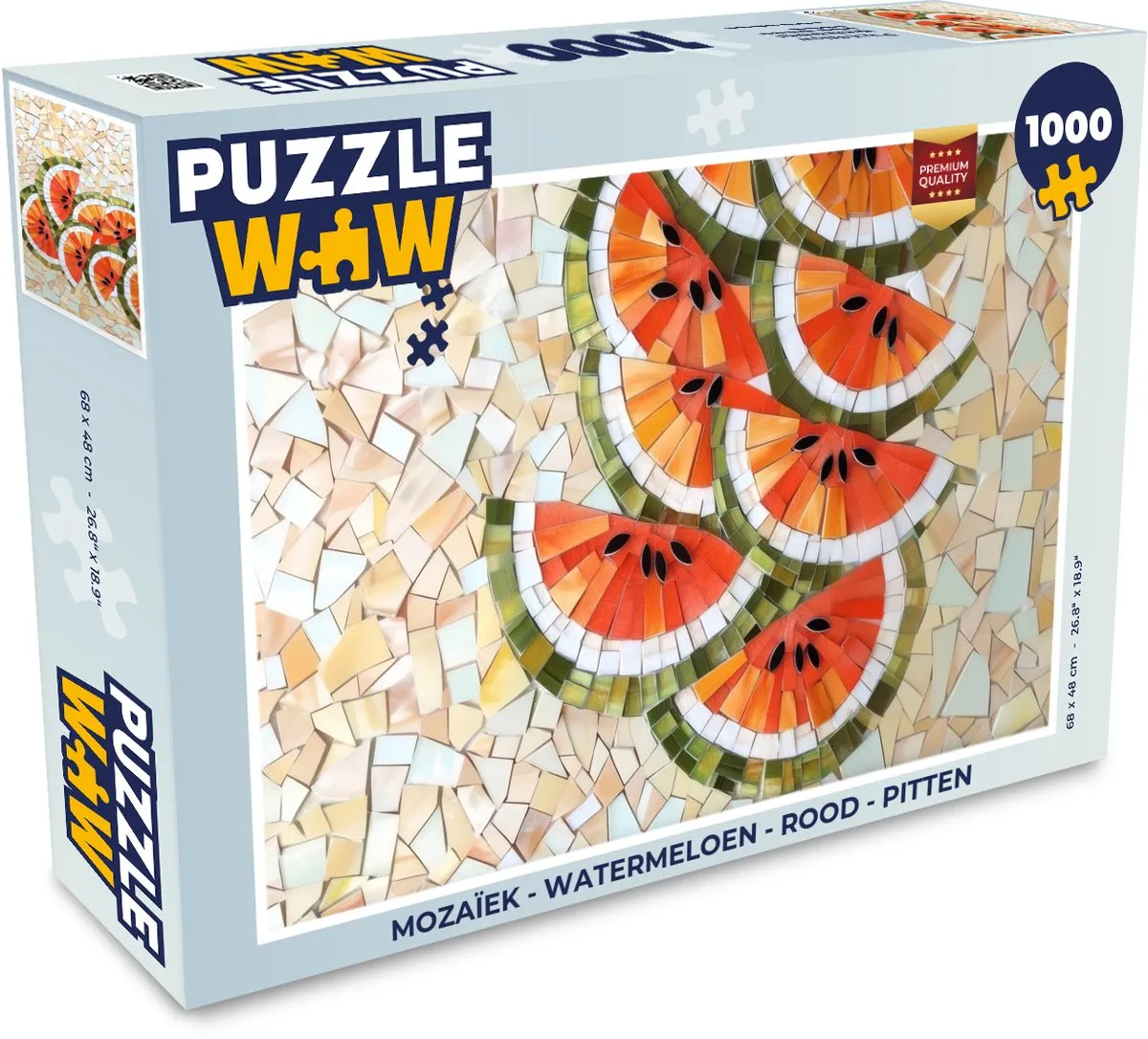 PuzzleWow Mozaïek Watermeloen Legpuzzel 1000 Stuks