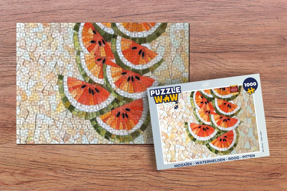 PuzzleWow Mozaïek Watermeloen Legpuzzel 1000 Stuks - Rood