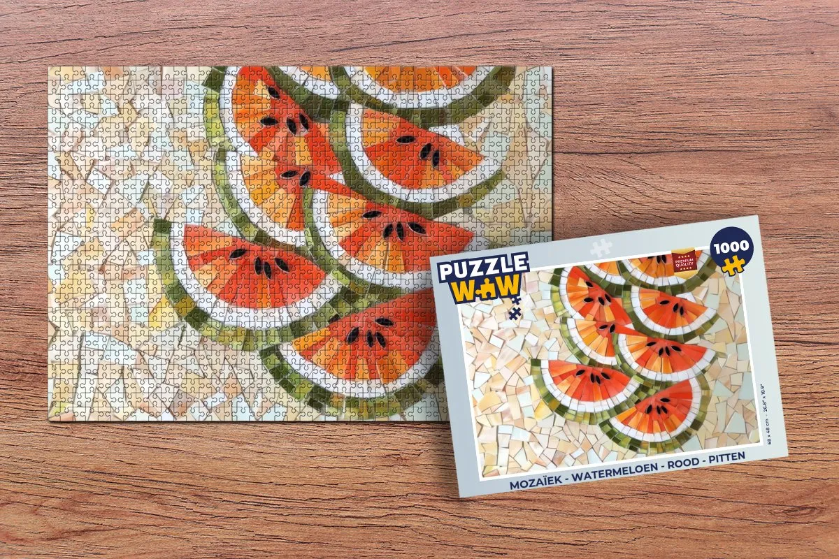 PuzzleWow Mozaïek Watermeloen Legpuzzel 1000 Stuks - Rood